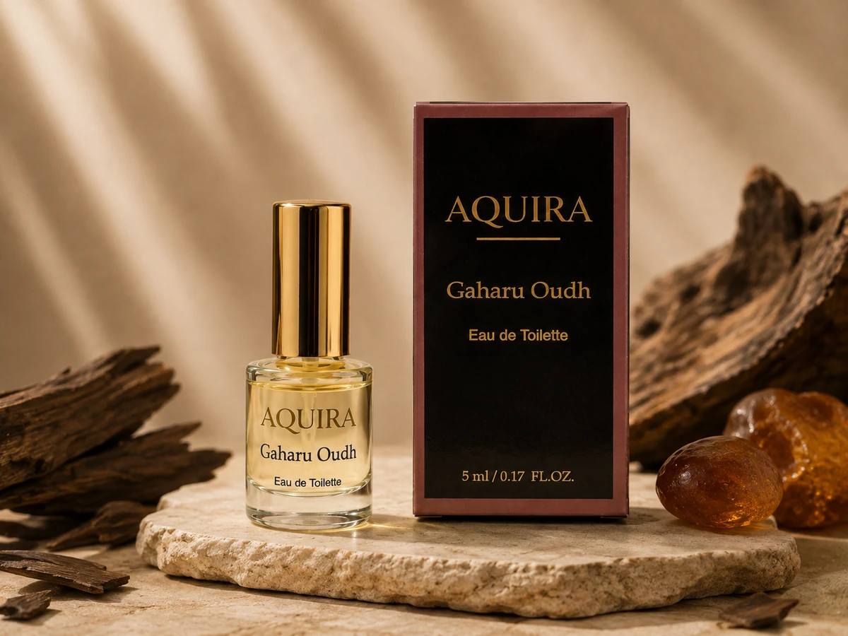 Aquira Gaharu Oudh 5ml Eau de Toilette with packaging