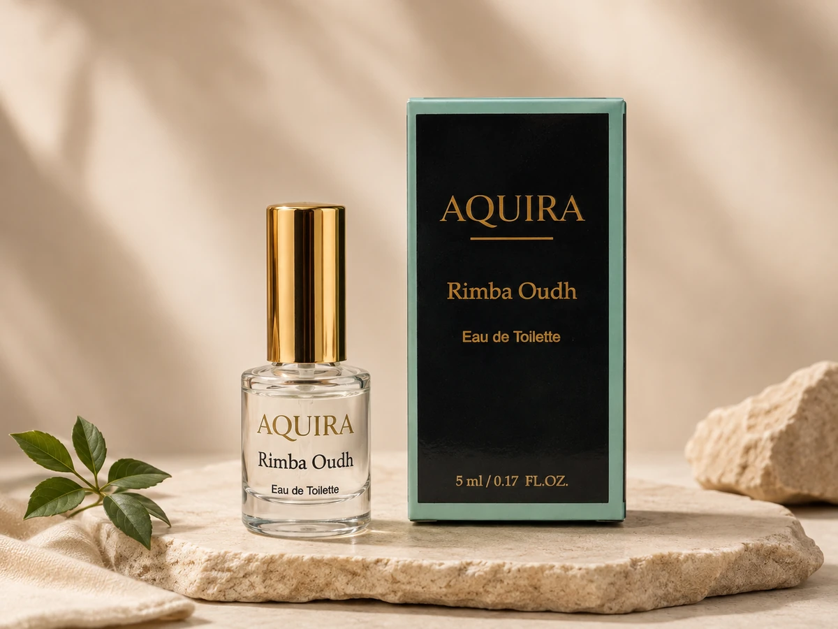 Aquira Rimba Oudh 5ml Eau de Toilette with packaging